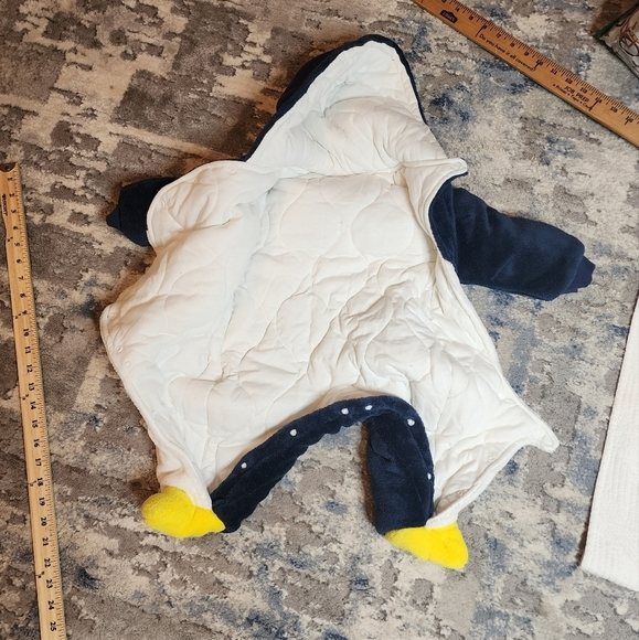 NWT Fairy Baby Penguin soft cozy snap button one peice. Fleece plush. - Picture 8 of 8